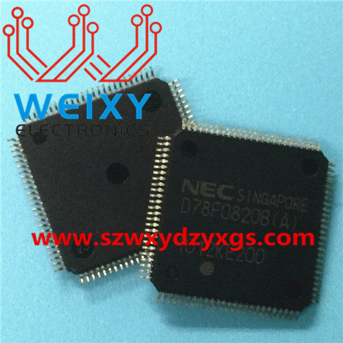 D78F0820B(A)  commonly used vulnerable MCU flash chips for automotive dashboard