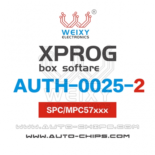 AUTH-0025-2 SPCMPC57xx Software for XPROG-BOX