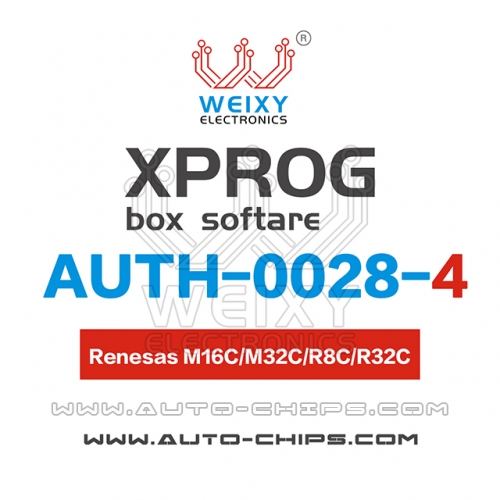 AUTH-0028-4 Renesas M32C Software for XPROG-BOX