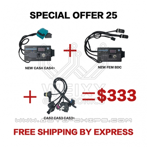 (WEIXY Electronics Special offer 25) 1PCS new BMW CAS4 CAS4+ test + 1PCS new BMW FEM BDC test + 1PCS CAS2 CAS3 CAS3+ test cable