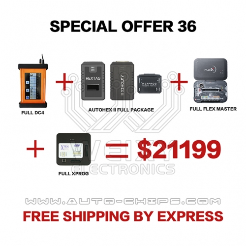 (WEIXY Electronics Special offer 36) 1set full DC4 + 1set Autohex full package + 1set full flex master + 1set full xprog